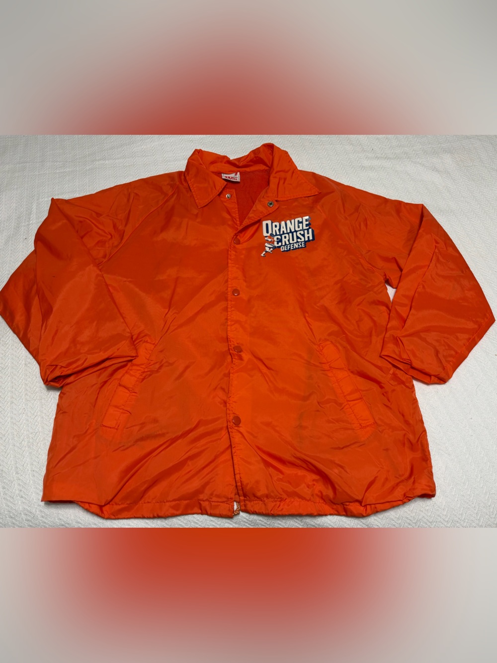Vintage Denver Broncos Jacket Adult Large Orange Crush Windbreaker 70s 80s CLEAN